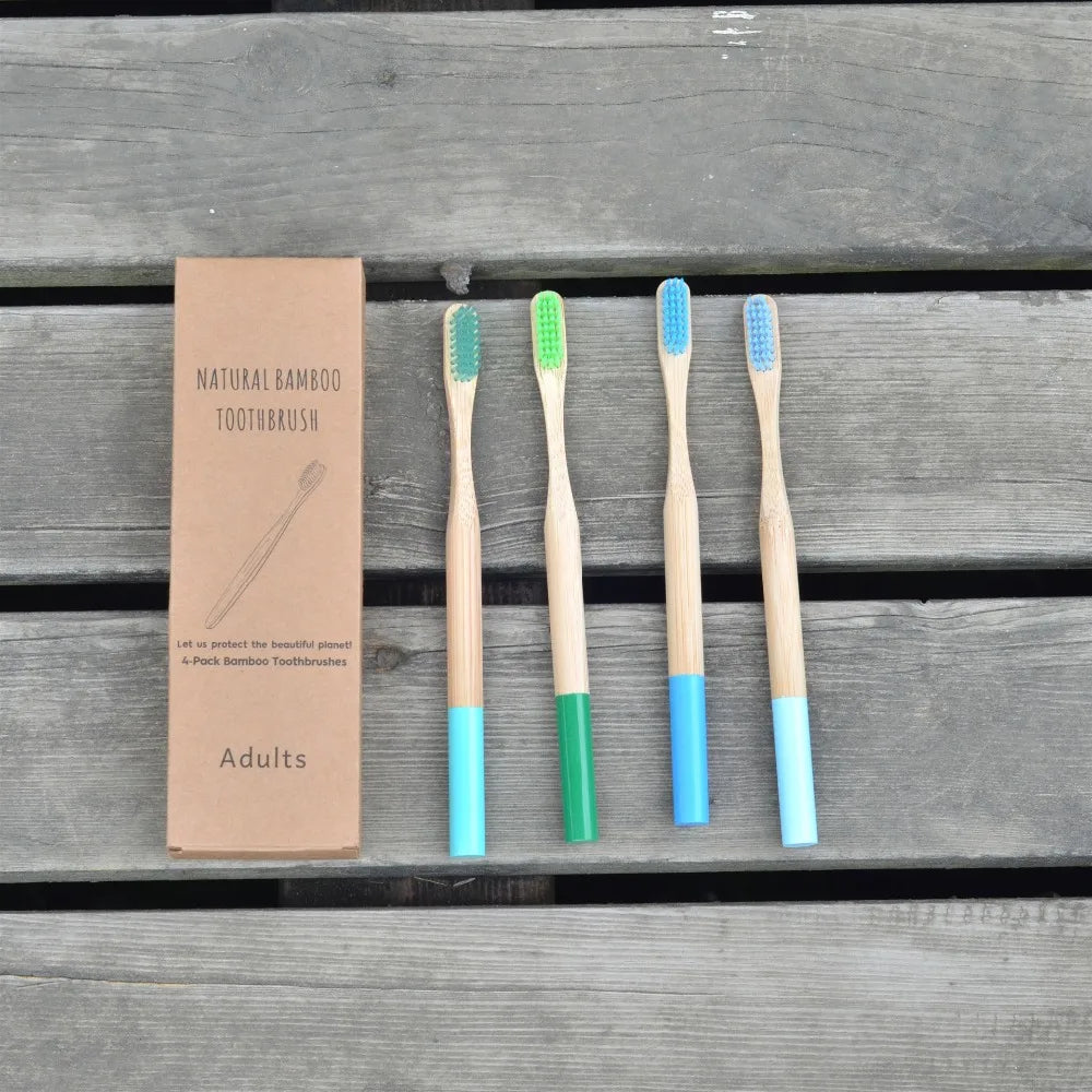 Eco-Friendly Bamboo Toothbrush Set – Soft Bristles & Biodegradable (5/10pc)