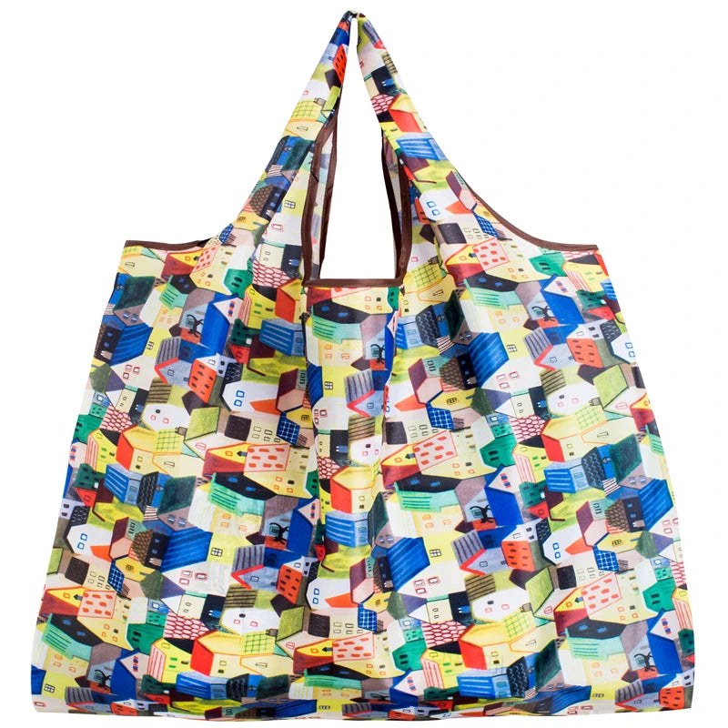 Large Eco-Friendly Fashionable Folding Shopping Bag – Reusable & Portable