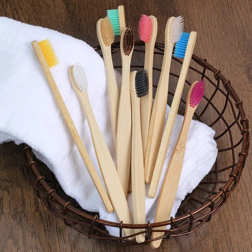 Bamboo Toothbrushes – Soft, Biodegradable, Plastic-Free (20pc)