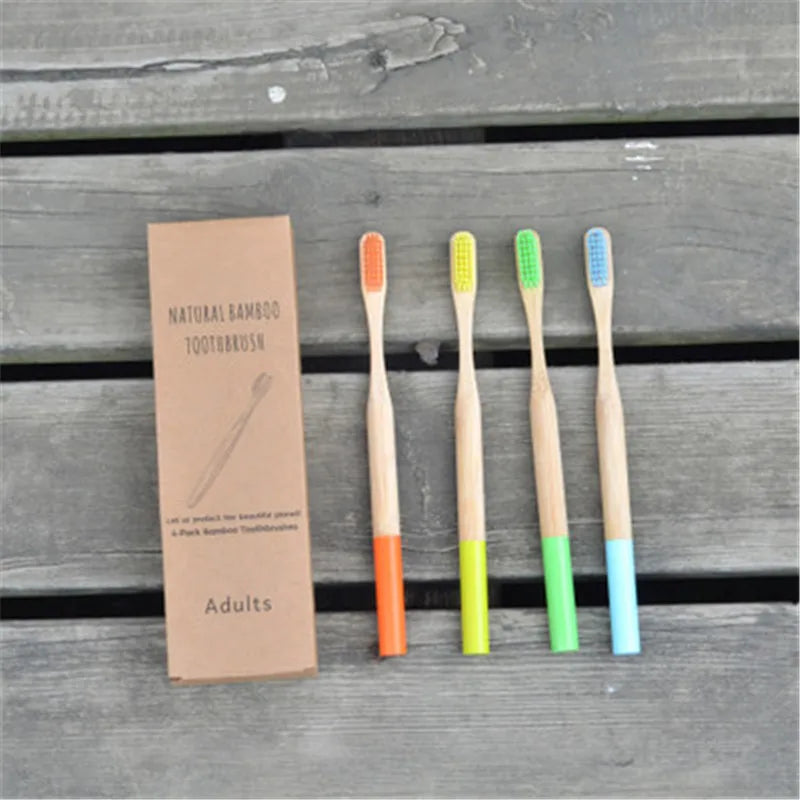 Eco-Friendly Bamboo Toothbrush Set – Soft Bristles & Biodegradable (5/10pc)