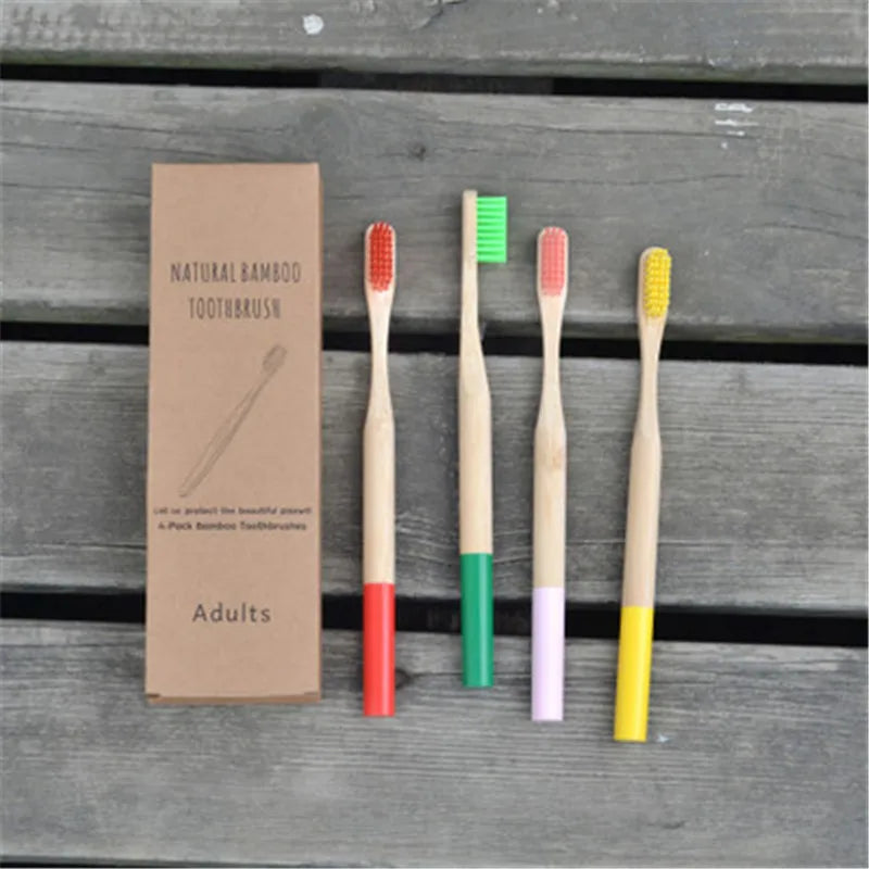 Eco-Friendly Bamboo Toothbrush Set – Soft Bristles & Biodegradable (5/10pc)