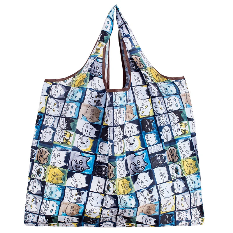 Large Eco-Friendly Fashionable Folding Shopping Bag – Reusable & Portable