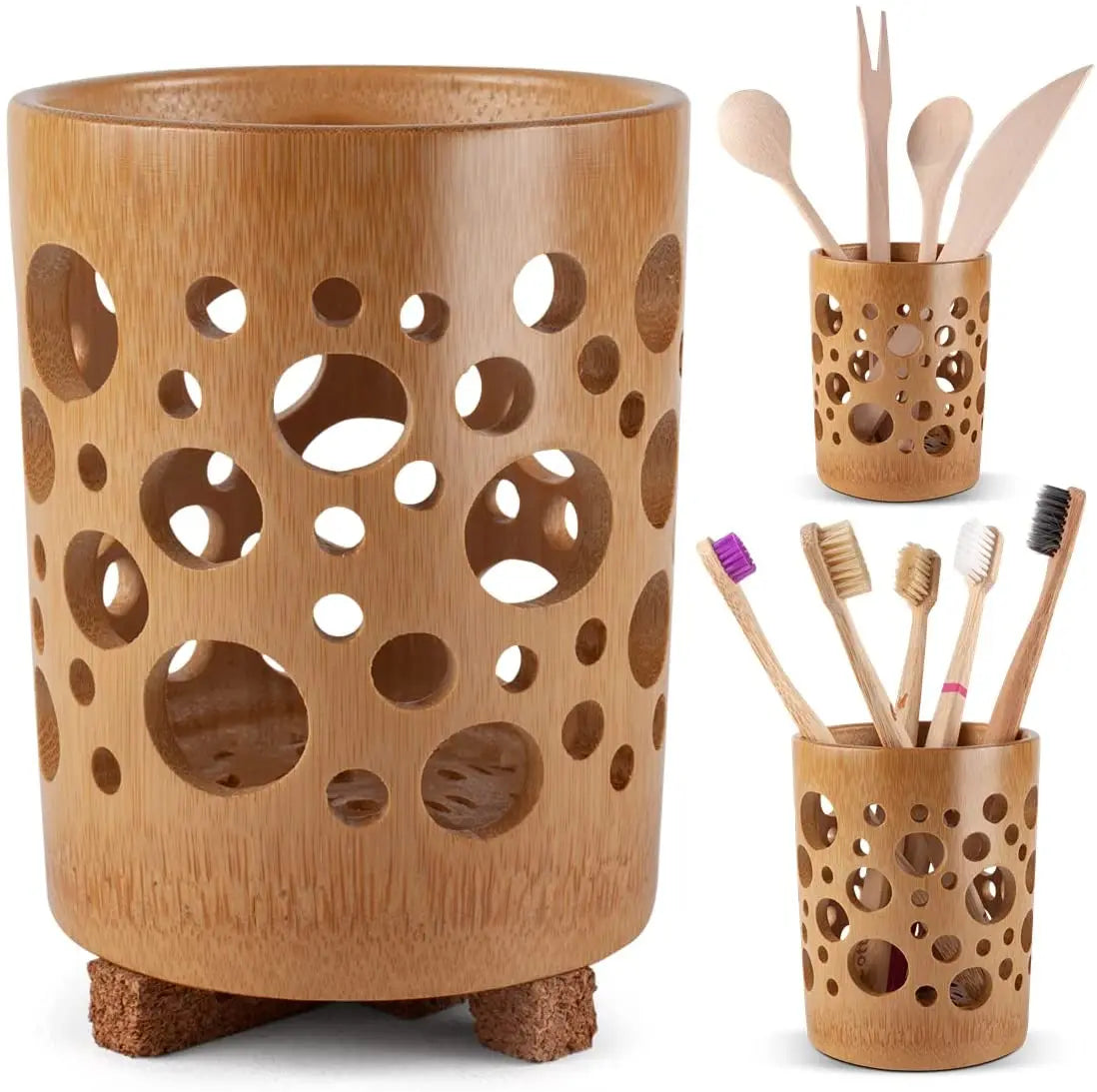 Bamboo Toothbrush Holder – Quick-Drying & Eco-Friendly