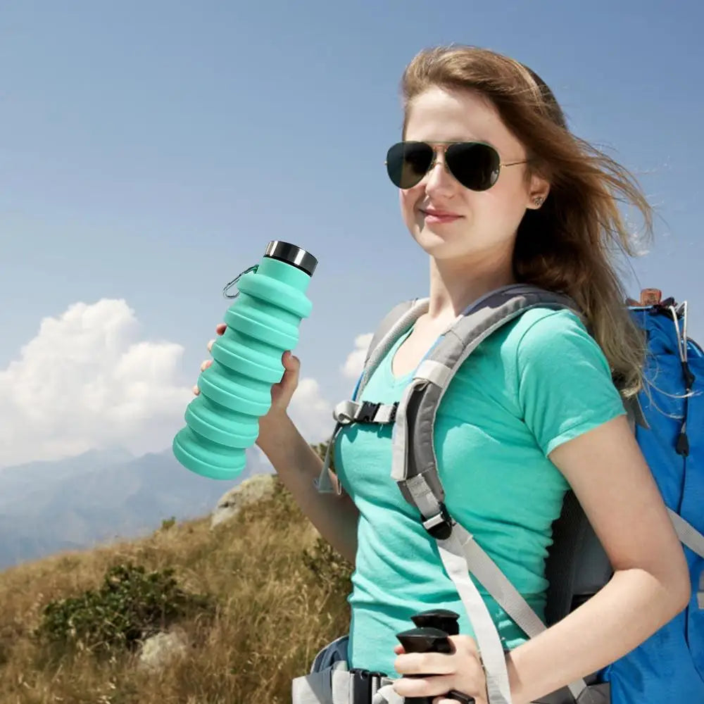 Collapsible Reusable Leak-Proof Sports Bottle – Lightweight & Portable