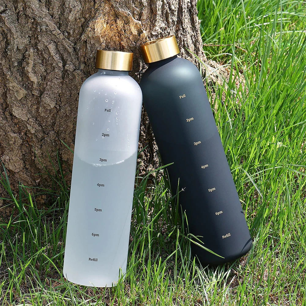 30oz Reusable Sports Water Bottle – Time Marker & Leak-Proof Design