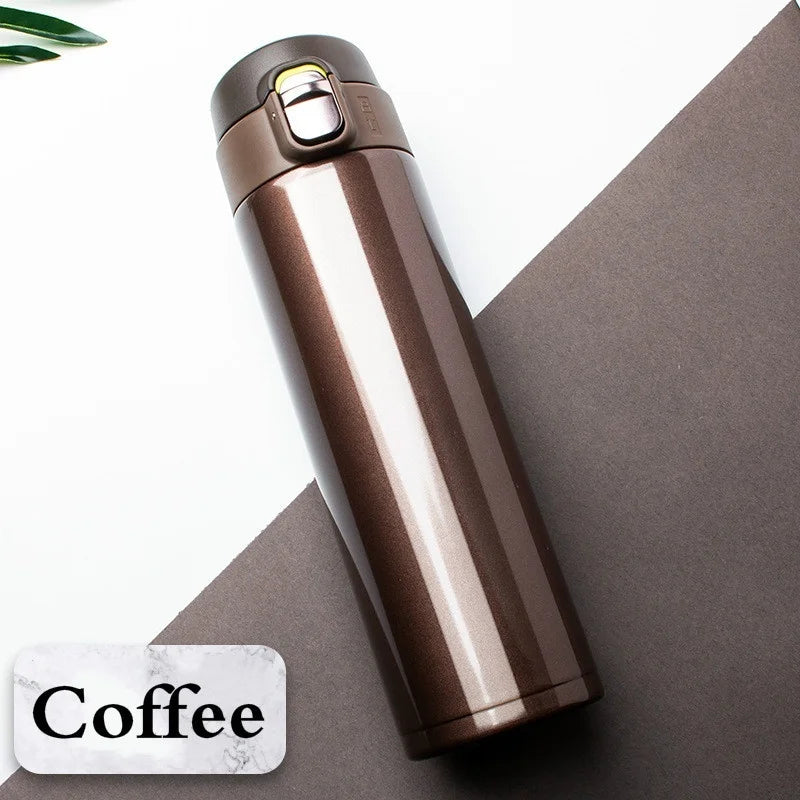 500ml Stainless Steel Thermos Bottle – Bouncing Cover for Easy Access