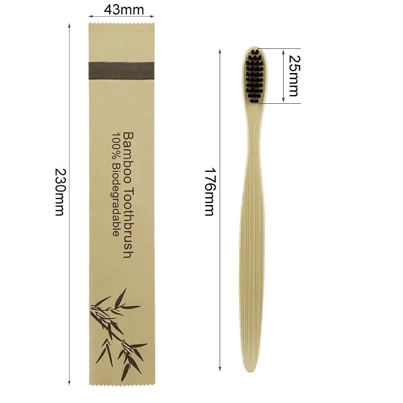 Bamboo Toothbrushes – Eco-Friendly & Reusable (50/100pc)