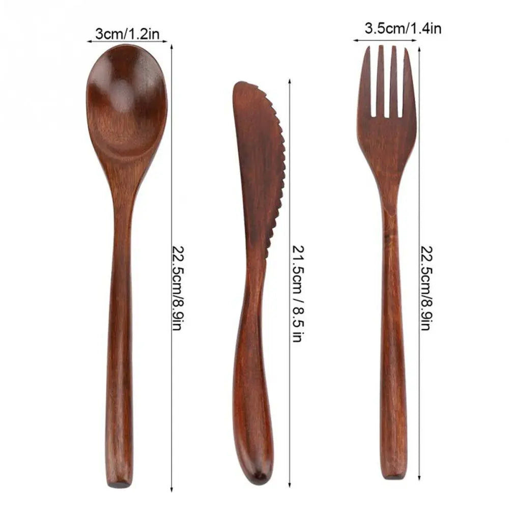 Portable Bamboo Cutlery Set – Reusable, Stylish & Travel-Ready!