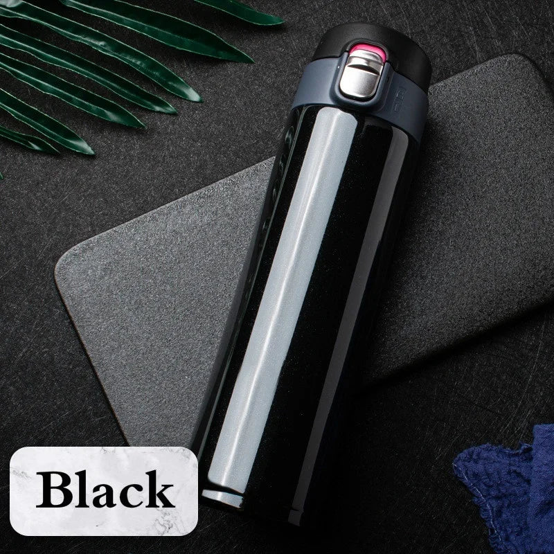 500ml Stainless Steel Thermos Bottle – Bouncing Cover for Easy Access