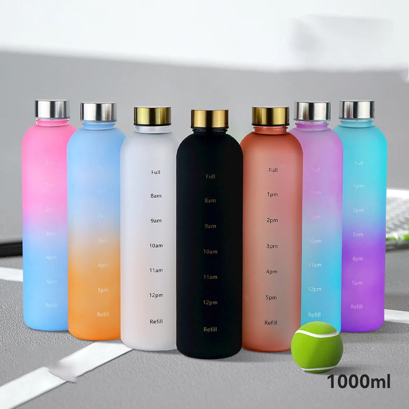 30oz Reusable Sports Water Bottle – Time Marker & Leak-Proof Design