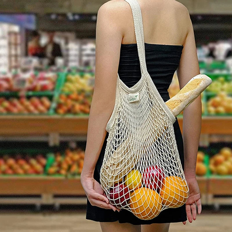 Reusable Cotton Mesh Bag – Perfect for Groceries & Produce