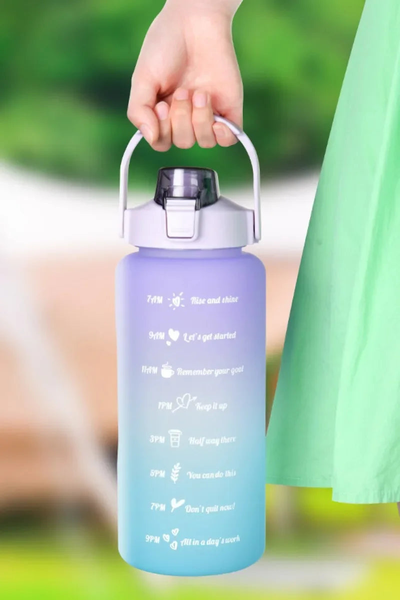 3-Piece Reusable Motivational Water Bottle Set – With Time Markers & Portable Design