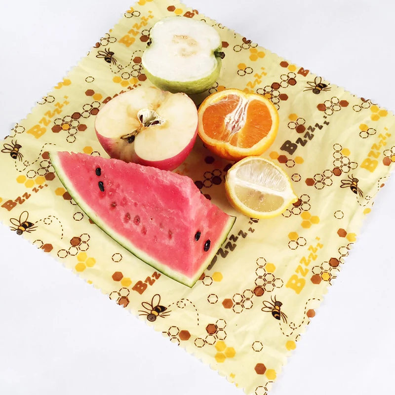 Eco-Friendly Reusable Beeswax Food Wraps - Organic Fresh-Keeping Storage Cloth with Custom Patterns