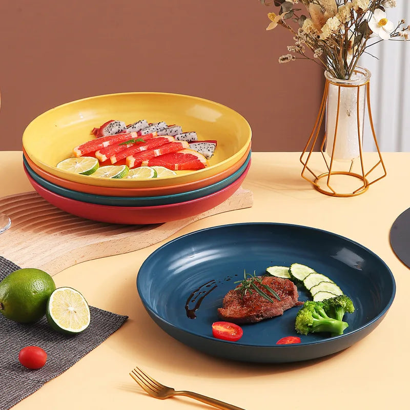 Wheat Straw Dinner Plates - Eco-Friendly, BPA-Free & Biodegradable