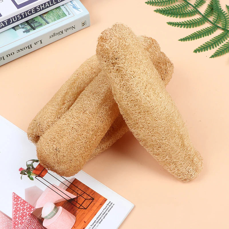 Natural Biodegradable Loofah Sponge - Multi-Purpose Exfoliating Scrubber for Shower, Kitchen, & Bathroom