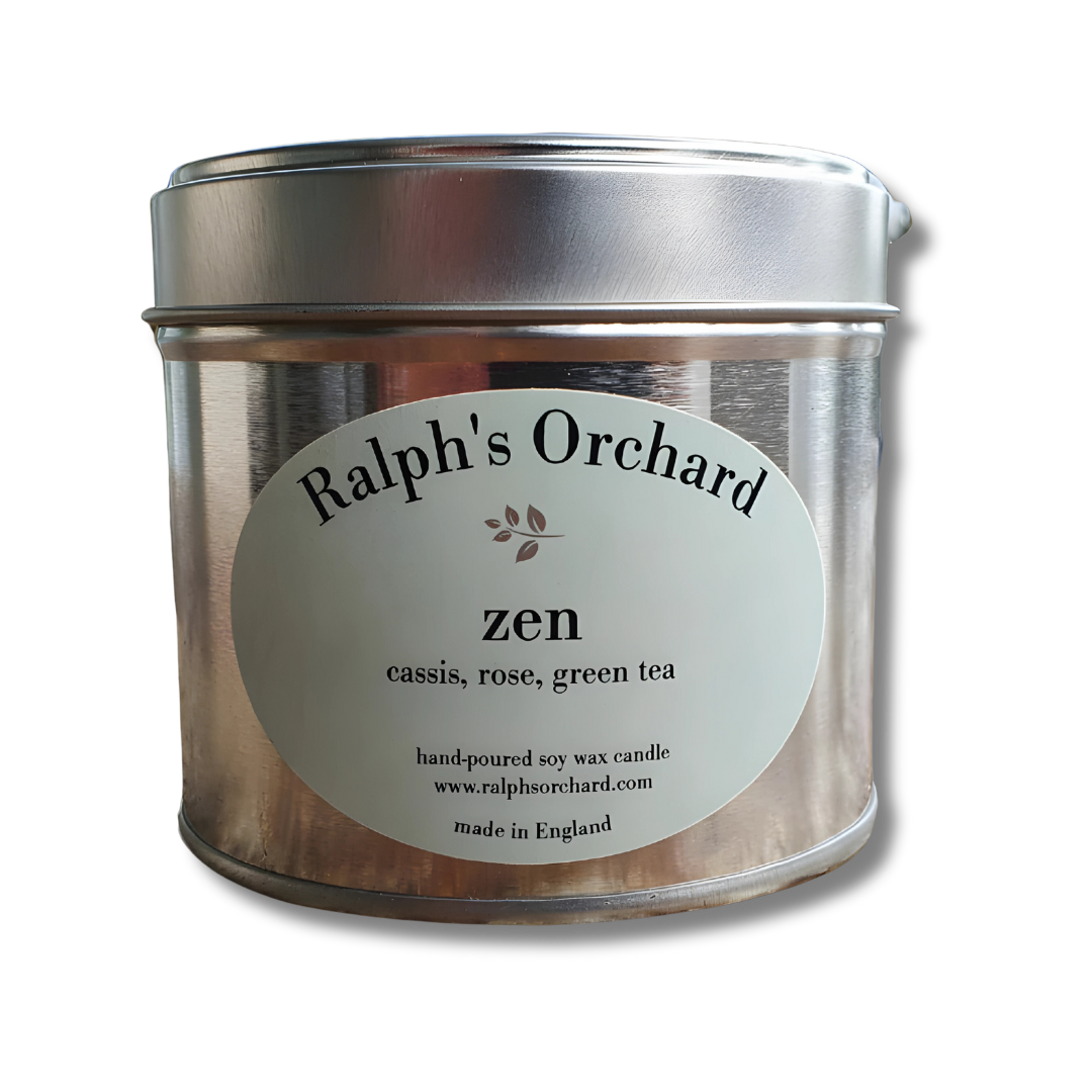 Organic Vegan Zen Serenity Candle - Cassis, Rose & Green Tea Essence