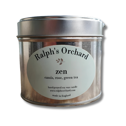 Organic Vegan Zen Serenity Candle - Cassis, Rose & Green Tea Essence