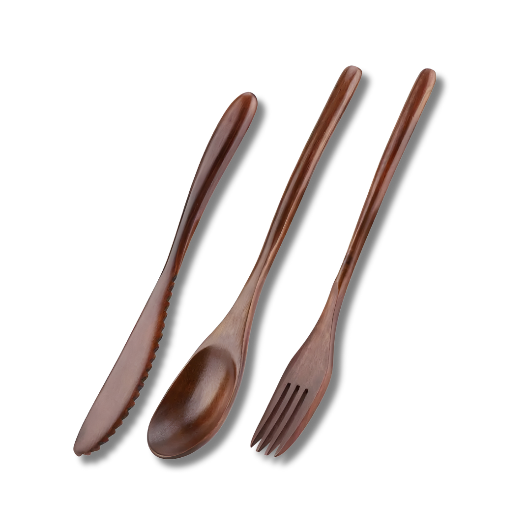 Portable Bamboo Cutlery Set – Reusable, Stylish & Travel-Ready!