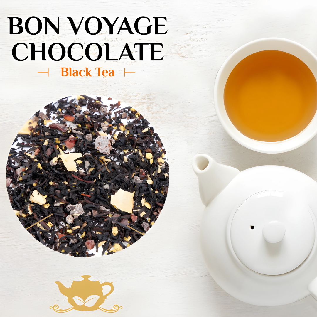 Bon Voyage Chocolate Black Tea – Indulgent Coconut & Chocolate Delight