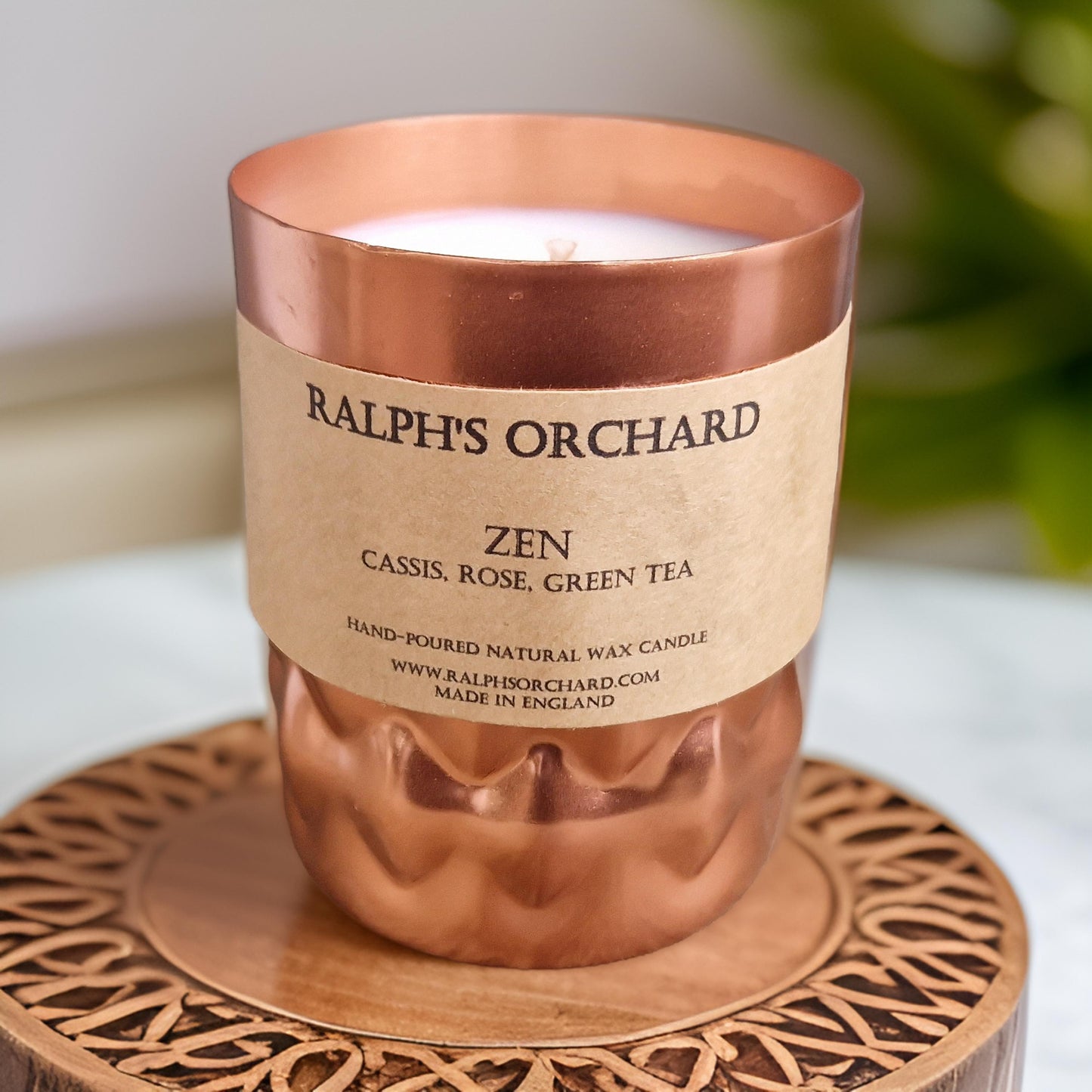 Zen: Cassis, Rose, Green Tea Scented Candle-2