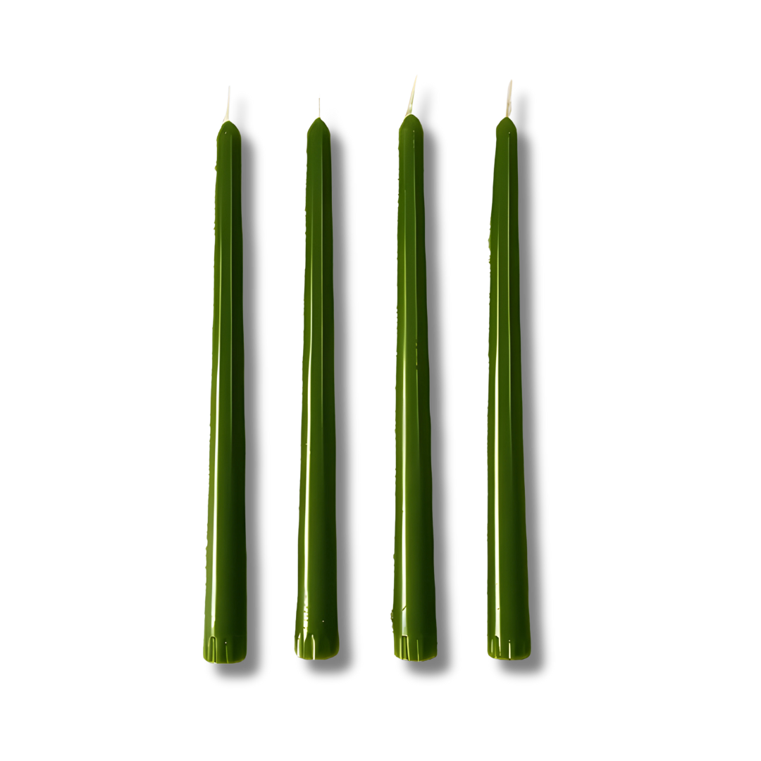 Pure Evergreen Colourd Beeswax Taper Candle – Stately Collection