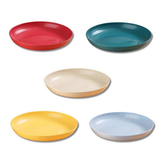 Wheat Straw Dinner Plates - Eco-Friendly, BPA-Free & Biodegradable