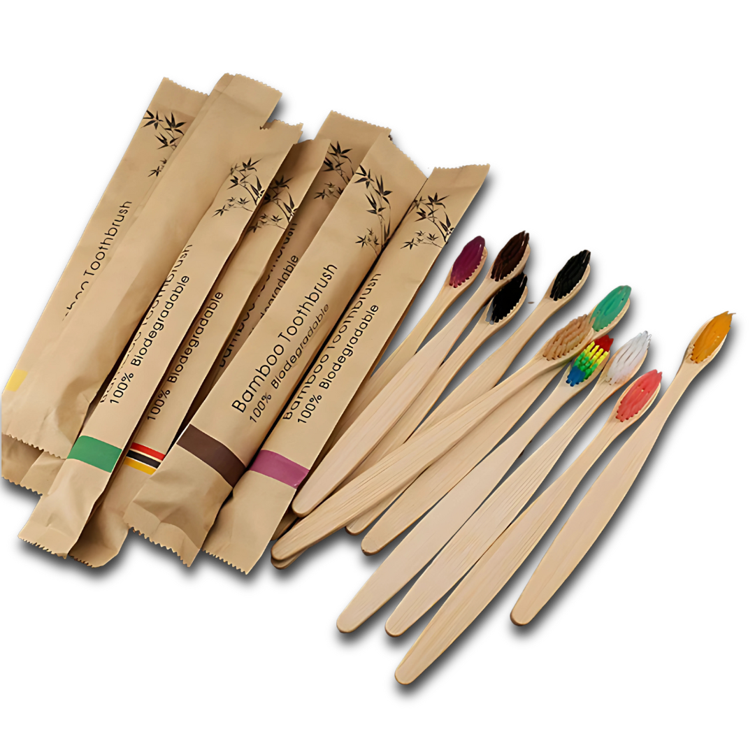 Bamboo Toothbrushes – Eco-Friendly & Reusable (50/100pc)