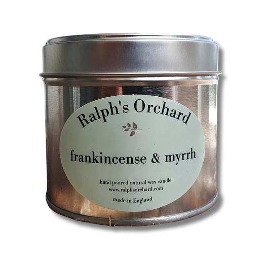 Organic Vegan Frankincense & Myrrh Scented Candle