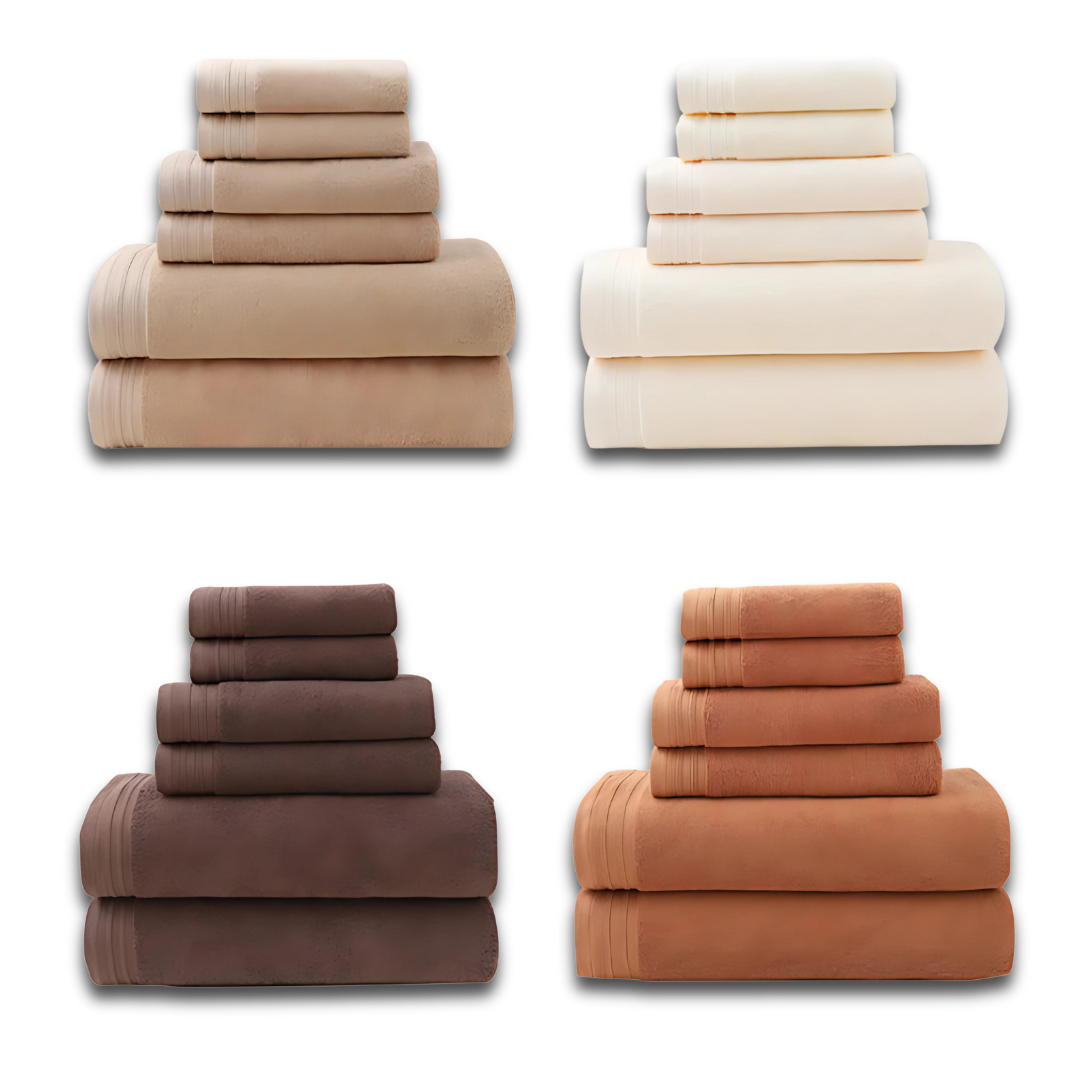 Luxury 100% Cotton Bath Towel Set - Soft & Absorbent