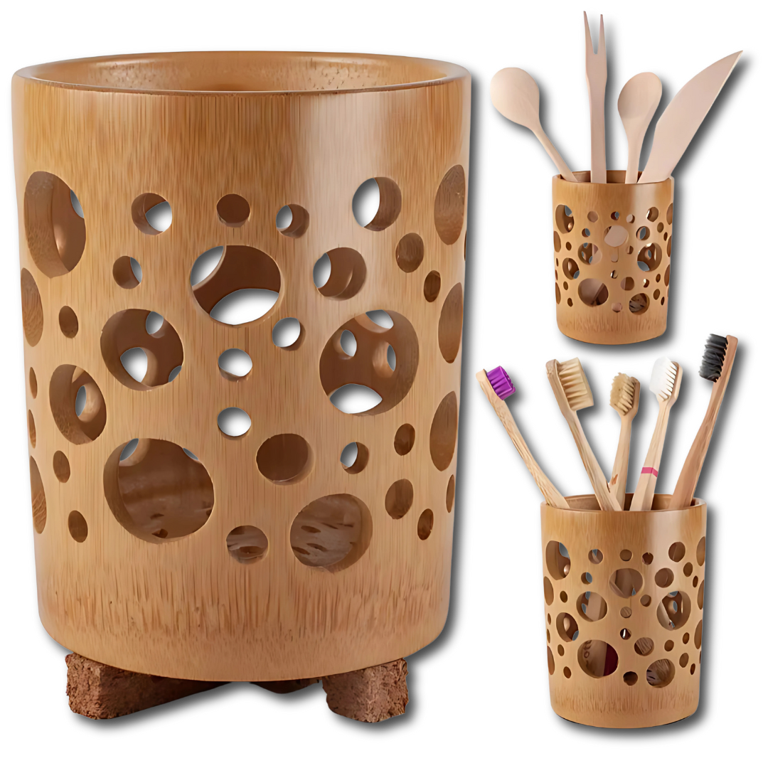 Bamboo Toothbrush Holder – Quick-Drying & Eco-Friendly