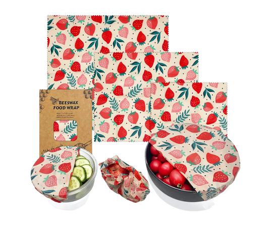 Reusable Organic Beeswax Food Wrap - Eco-Friendly Food Storage Cloth for Fresh Keeping and Sustainable Kitchen Use