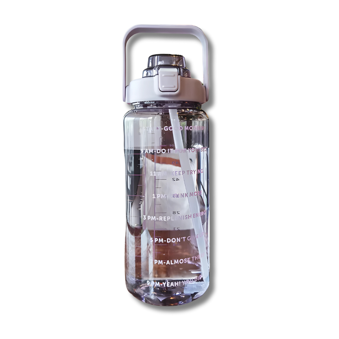 2L Large Capacity Eco-Friendly Sports Water Bottle – With Straw for Easy Sipping